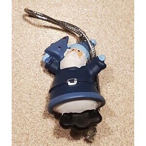 Vintage Ceramic hand painted santa Ornament